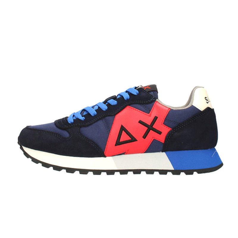 Sneaker Uomo SUN68 in tessuto e camoscio - JAKI SOLID Z42113 NAVY BLUE
