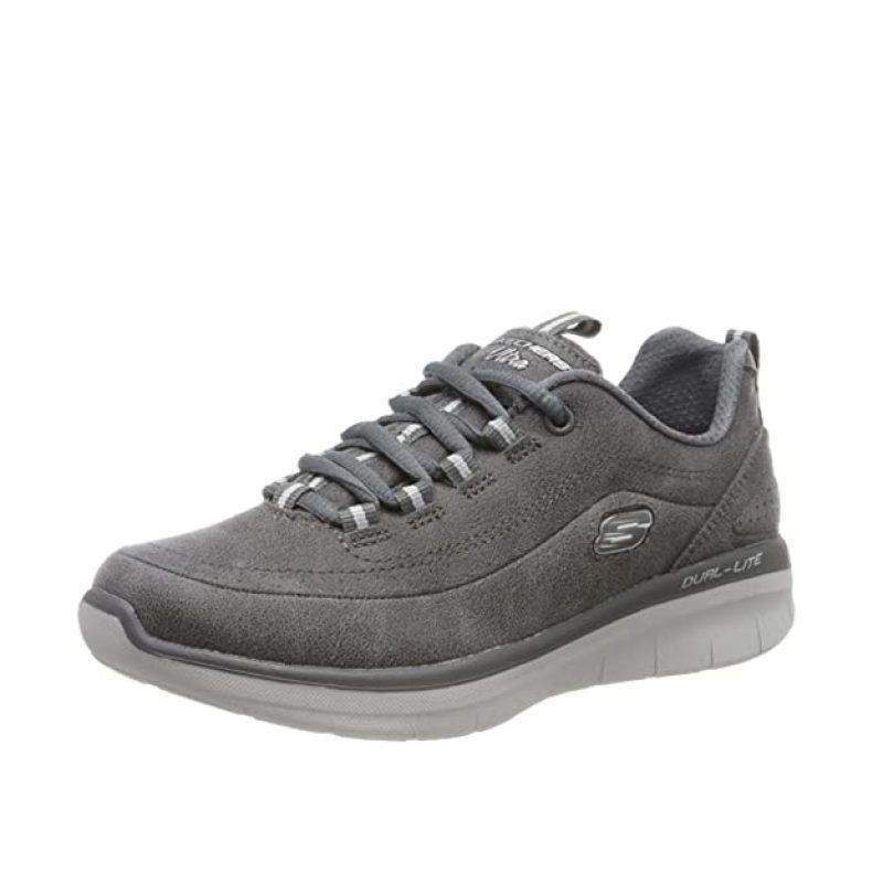 Sneaker Donna Skechers in camoscio - 12934/CHAR