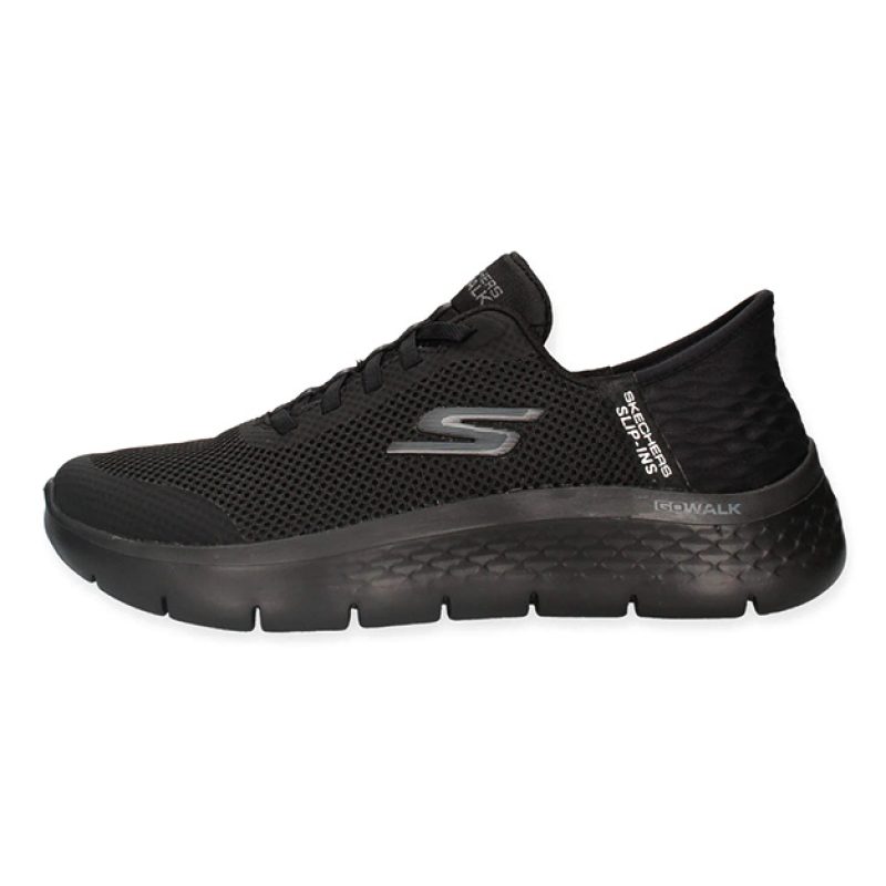 Sneaker Donna SKECHERS GO WALK in tessuto mesh e materiale tecnico - 124836BBK BLACK
