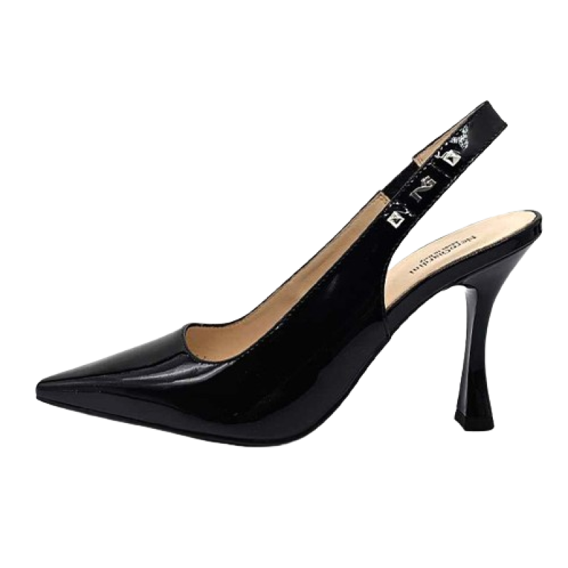 Décolleté Donna slingback NERO GIARDINI in pelle verniciata - E409370DE/100 NERO