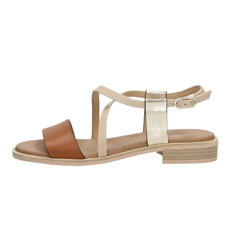 Sandalo Donna NERO GIARDINI in pelle - E410462D329 COGNAC