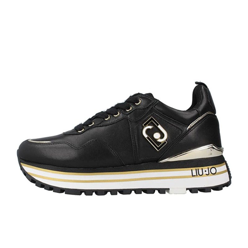 Sneaker Donna LIU JO Maxi Wonder in pelle ed ecopelle - BF2095 P0102 BLACK