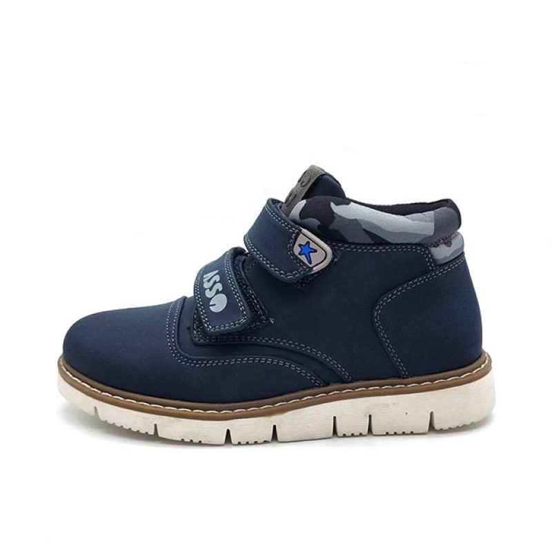 Sneaker alta Bambino ASSO in ecopelle - AG-14241 BLEU