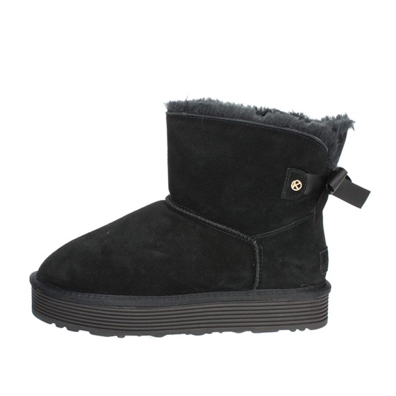 Tronchetto Donna KEYS in camoscio - K-7300 BLACK