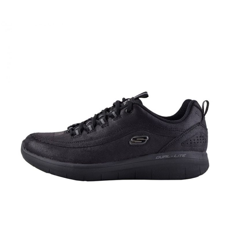 Sneaker Donna Skechers in pelle abrasivata - 12934/BBK