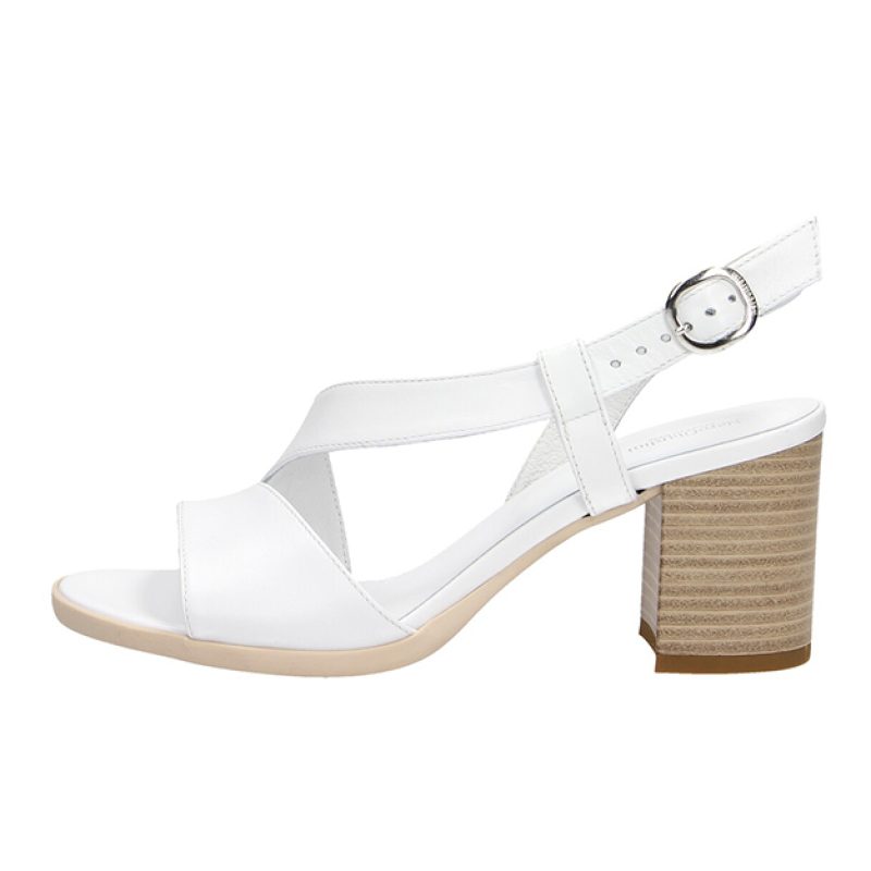 Sandalo Donna NERO GIARDINI in pelle - E410440D707 BIANCO
