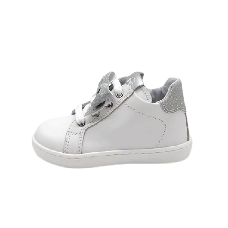 Sneaker Bimba NERO GIARDINI KIDS in pelle - E322410F/707 BIANCO