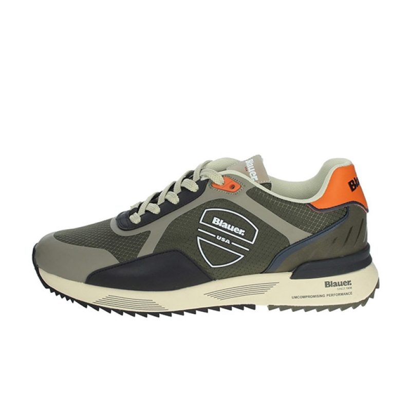 Sneaker Uomo BLAUER in tessuto nylon e pelle - S3HOXIE01/RIP ELEPHANT