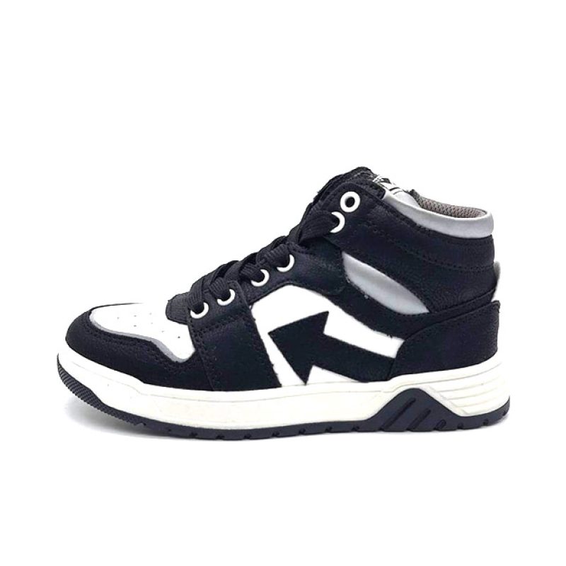 Sneaker alta Bambino ASSO in ecopelle - AG-14102 BLACK