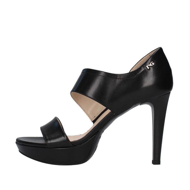 Sandalo Donna NERO GIARDINI in pelle - E012810DE/100 NERO