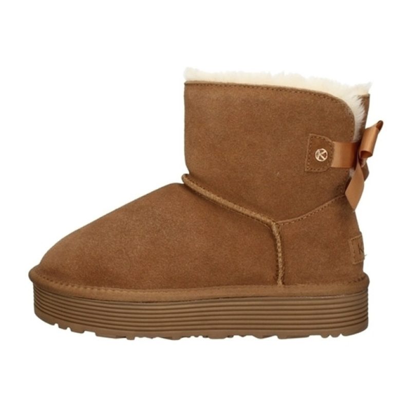 Tronchetto Donna KEYS in camoscio - K-7300 CAMEL