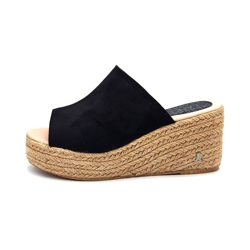Sandalo Donna LANCETTI in ecopelle scamosciata - LT204SD BLACK