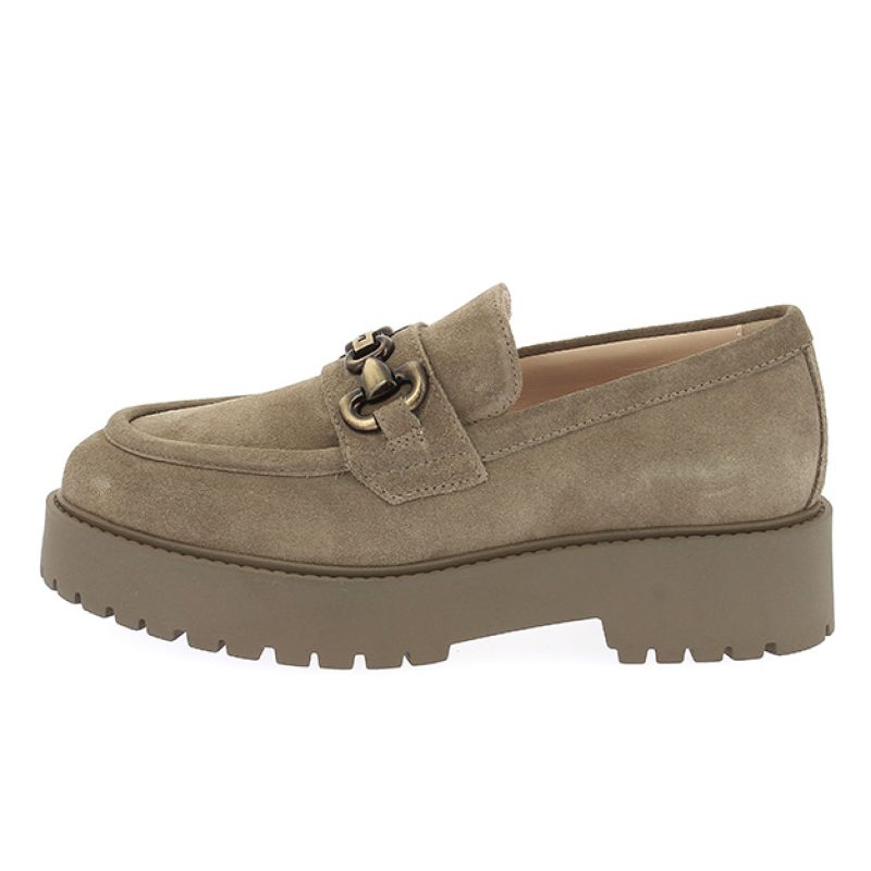 Mocassino Donna NERO GIARDINI in camoscio - I411390D501 ARGILLA