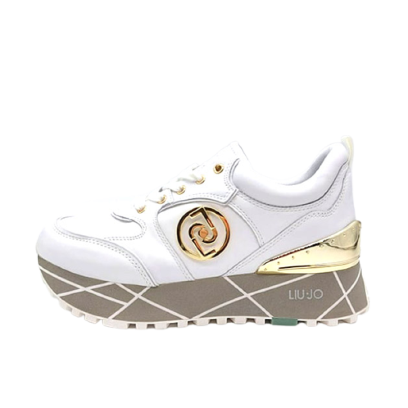 Sneaker Donna LIU JO Maxi Wonder in pelle ed ecopelle - BA2061 PX102 WHITE