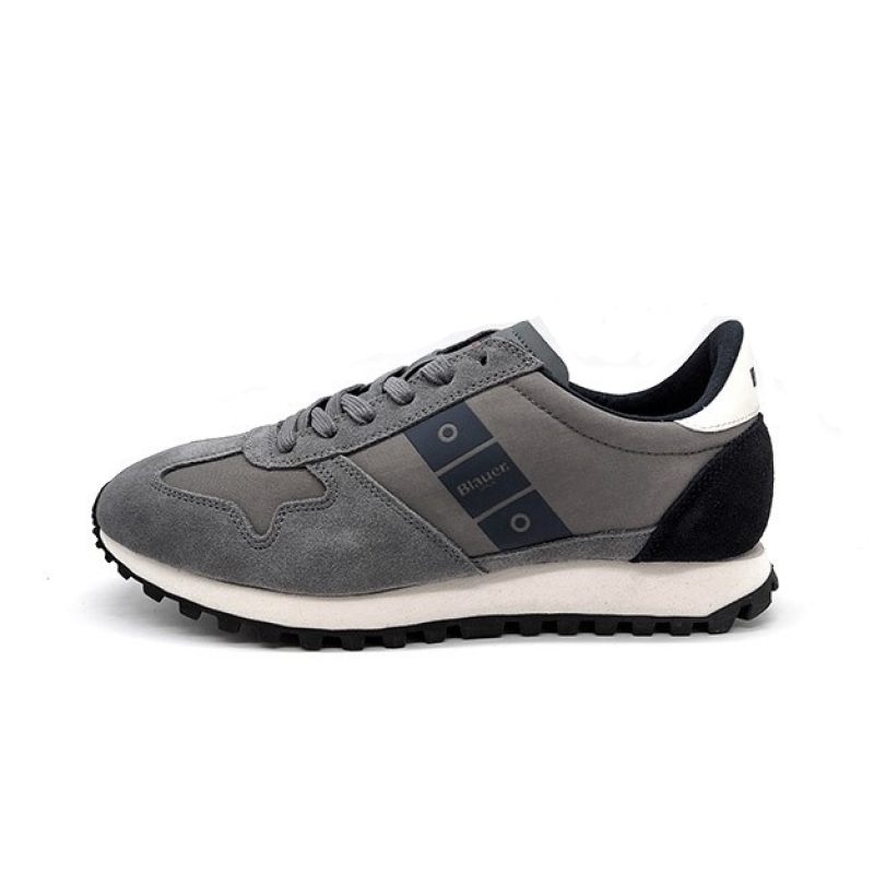 Sneaker Uomo in tessuto nylon e camoscio