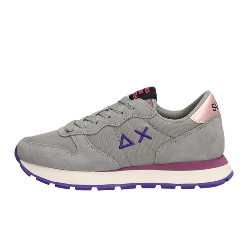 Sneaker Donna SUN68 in tessuto e camoscio - ALLY SOLID NYLON Z43201 GRIGIO MEDIO