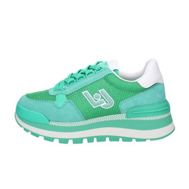 Sneaker Donna LIU JO AMAZING in tessuto mesh e camoscio - BA3119 PX027 GREEN