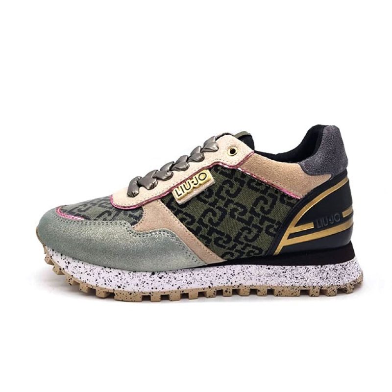 Sneaker Donna LIU JO WONDER in pelle, camoscio e tessuto - BF2065 PX307 SCHIO