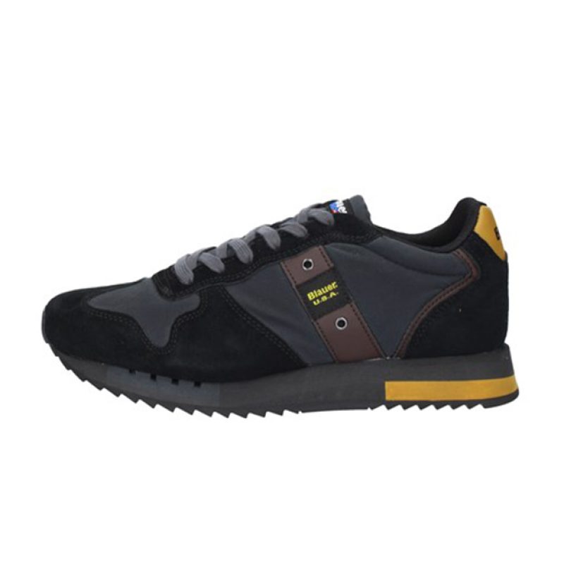 Sneaker Uomo BLAUER in camoscio e nylon - F2QUEENS01WAX BLACKOCHRE
