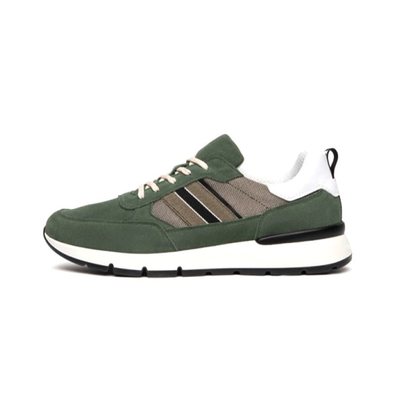 Sneaker Uomo NERO GIARDINI in camoscio e tela - E202351U/528 ERBA