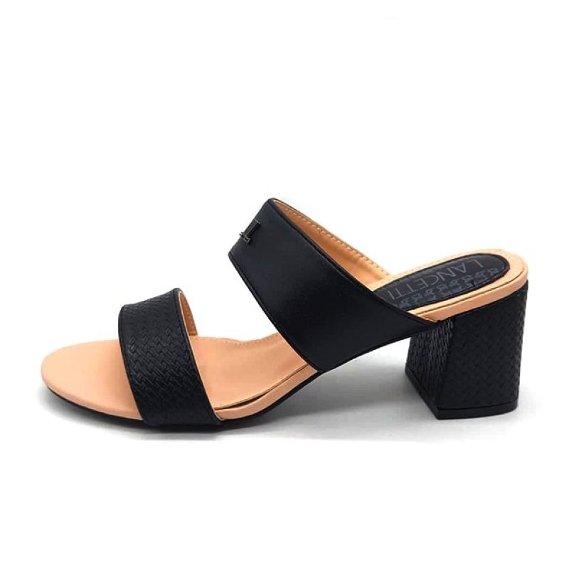 Sandalo Donna LANCETTI in ecopelle - LT402SD BLACK