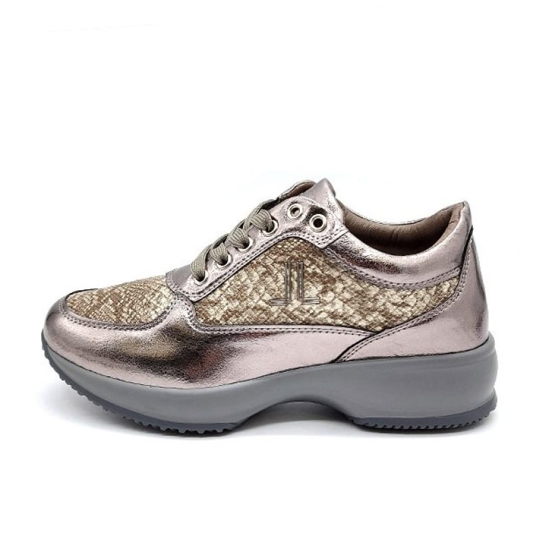 Sneaker Donna Lancetti in pelle ed ecopelle - LT94808SD CANNA DI FUCILE