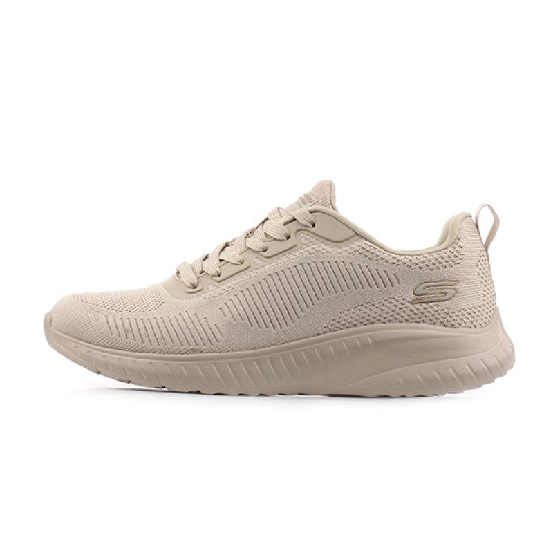 Sneaker Donna SKECHERS BOBS SQUAD CHAOS FACE OFF in tessuto mesh - 117209/NUDE NATURAL