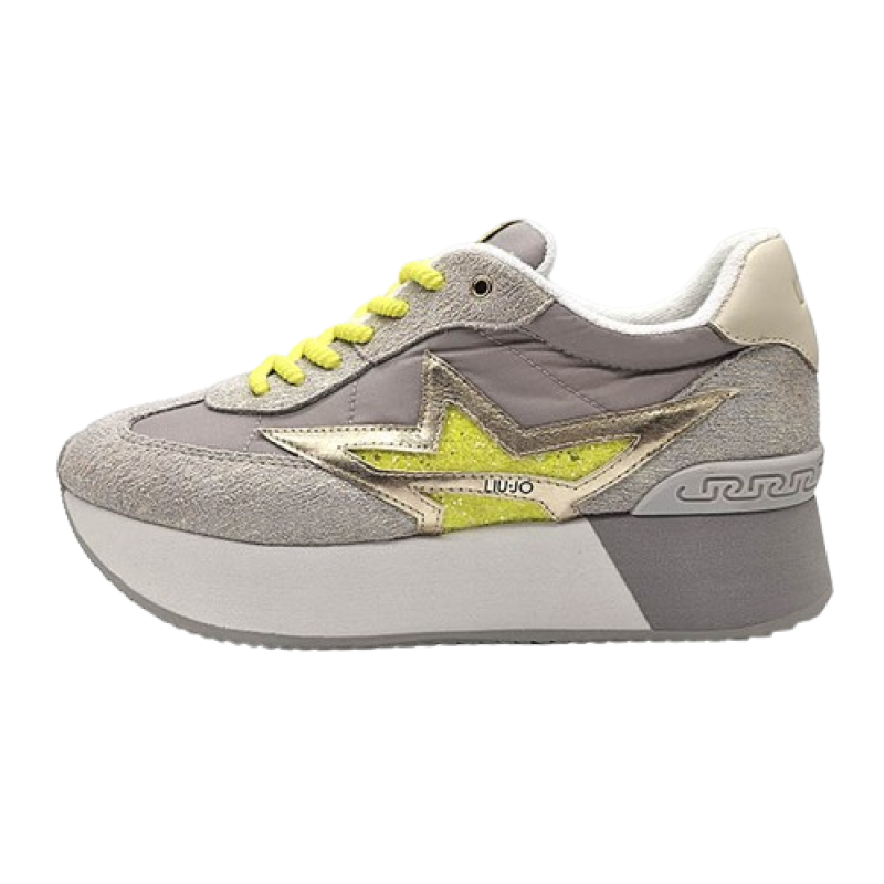 Sneaker Donna LIU JO DREAMY 03 in camoscio e tessuto - BA4083 PX480 LIGHT GOLD