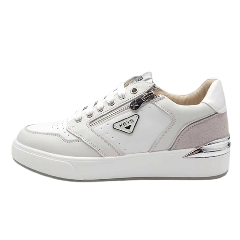 VSneaker Donna KEYS in pelle e camoscio - K-9082 WHITEPURITYSILVERSneaker Donna KEYS in pelle e camoscio - K-9082 WHITEPURITYSILVERSneaker Donna KEYS in pelle e camoscio - K-9082 WHITEPURITYSILVER