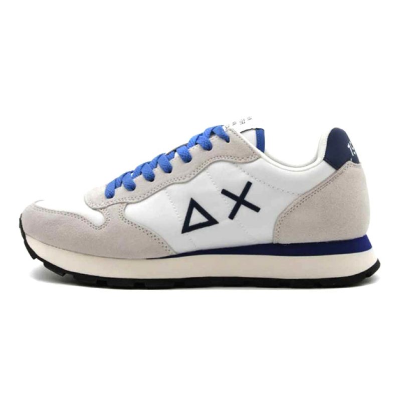 Sneaker Uomo SUN68 in tessuto e camoscio - TOM SOLID Z34101 BIANCO