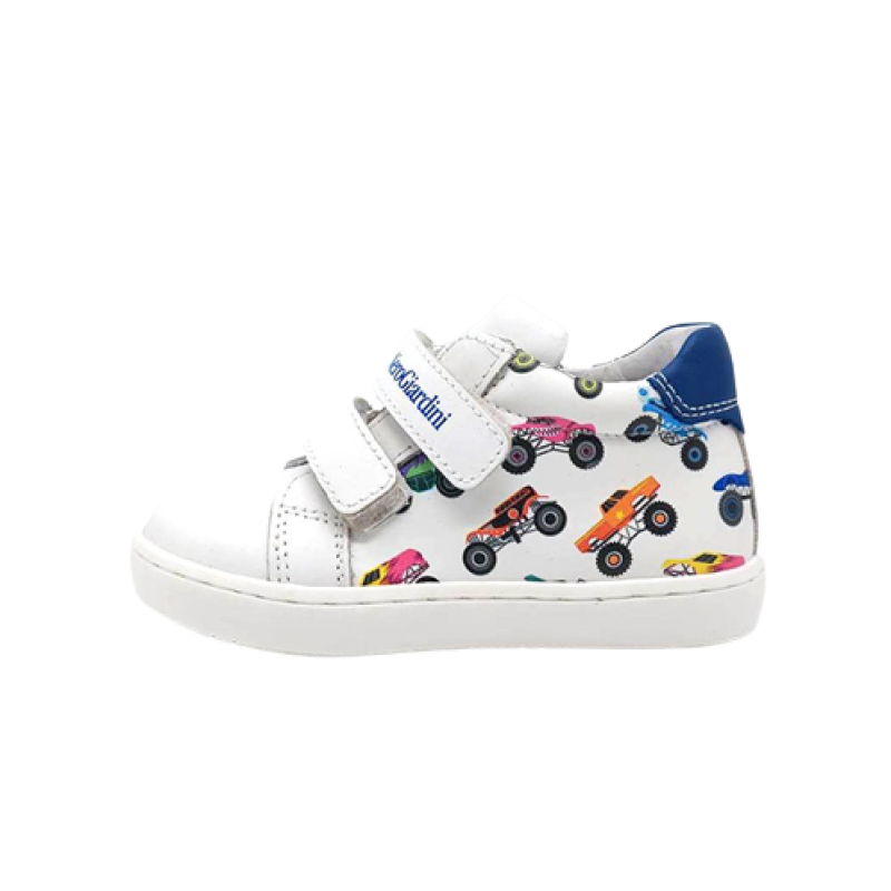 Sneaker Bimbo NERO GIARDINI KIDS in pelle - E324844M/707 BIANCO