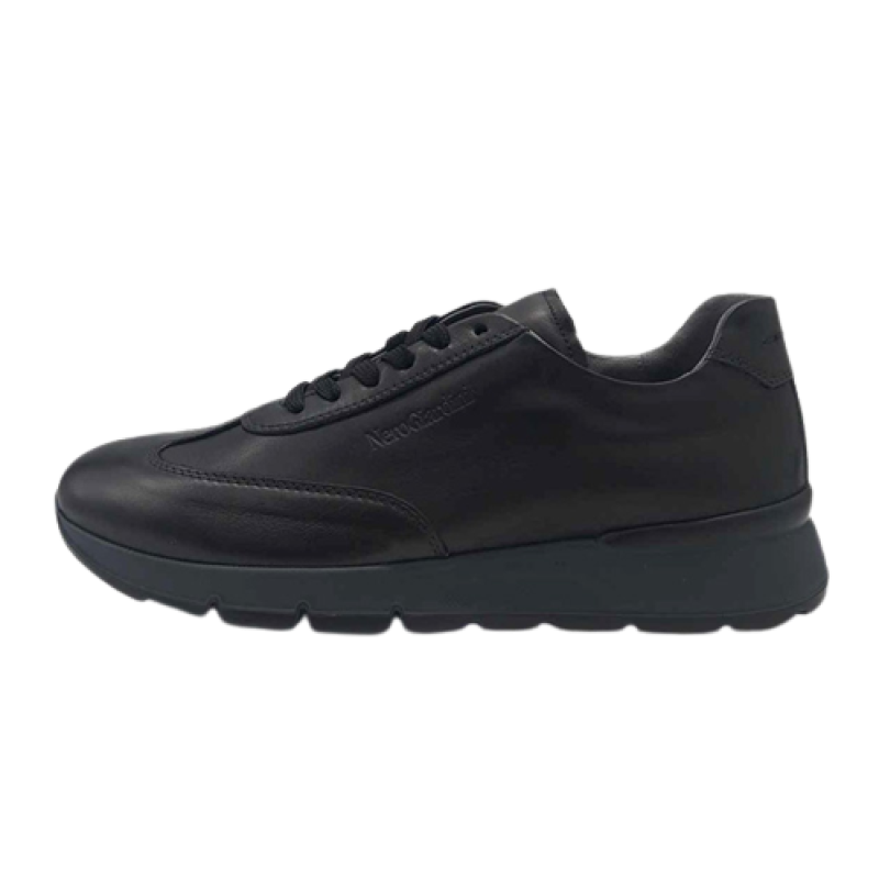Sneaker Uomo Nero Giardini in pelle - I303011U100 NERO