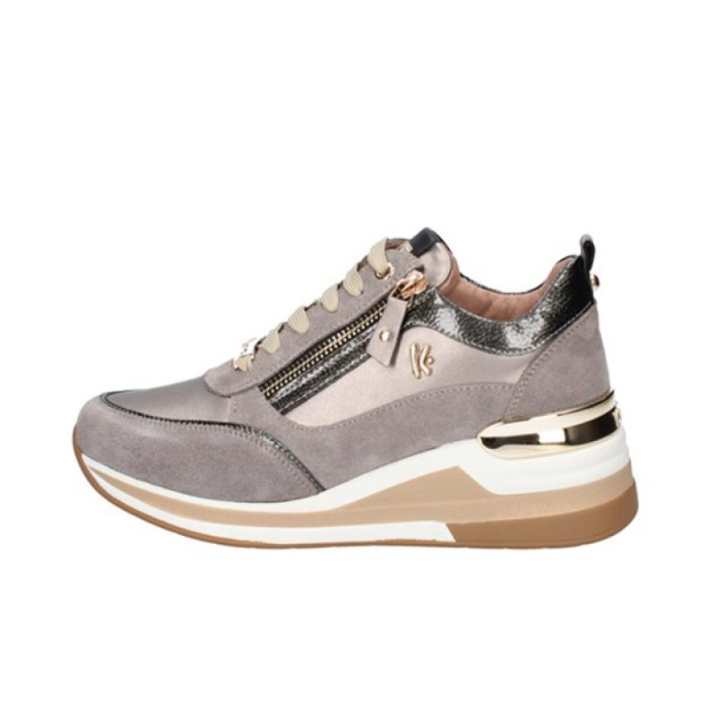 Sneaker Donna KEYS in pelle - K-6821 TAUPE/TORTORA