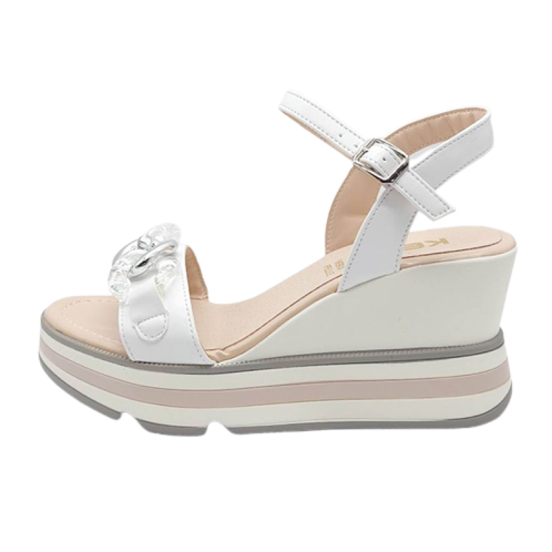 Sandalo Donna KEYS in pelle - K-8131 WHITE