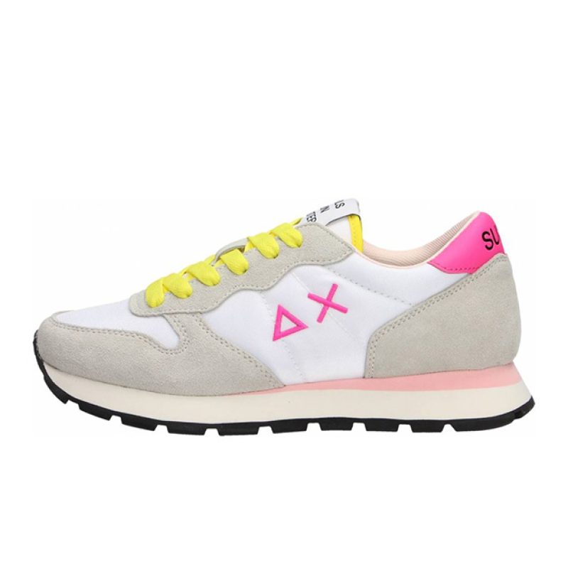 Sneaker Donna SUN68 in tessuto e camoscio - ALLY SOLID NYLON Z33201 BIANCO