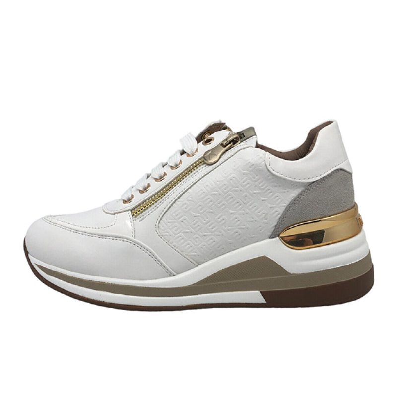 Sneaker Donna KEYS in pelle e camoscio - K-8321 WHITEPURITY