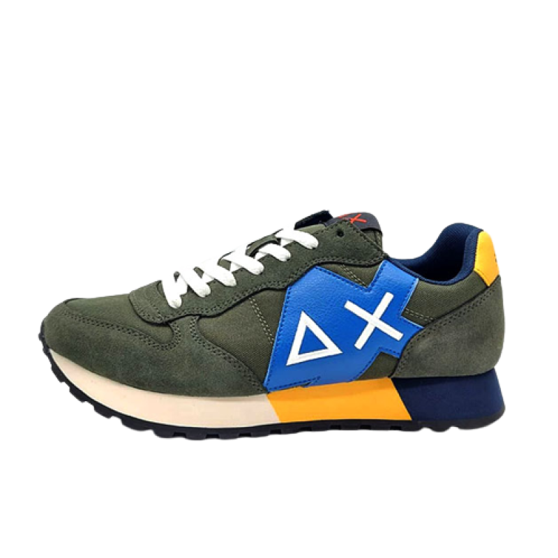 Sneaker Uomo SUN68 in tessuto e camoscio - JAKI SOLID Z42113 MILITARE SCURO