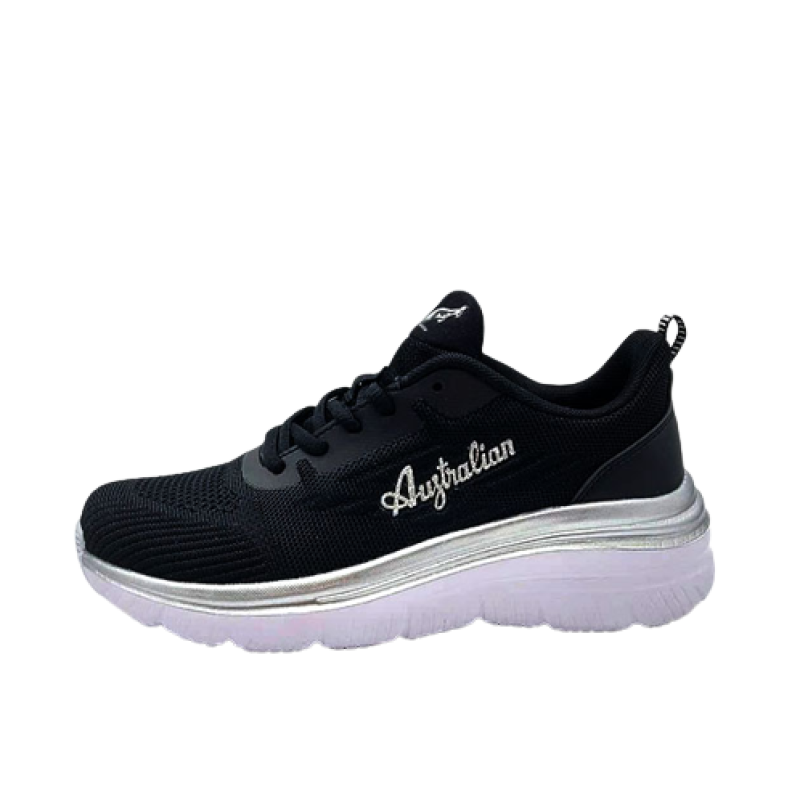 Sneaker Donna AUSTRALIAN in tessuto ed ecopelle - AU221 BLACK