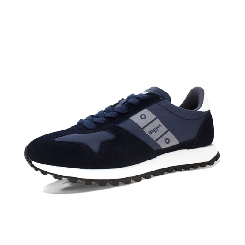 Sneaker Uomo BLAUER in tessuto nylon e camoscio - S2DAWSON02/NYS NAVY