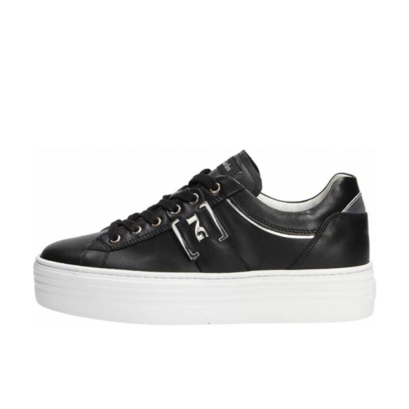 Sneaker Donna NERO GIARDINI in pelle - E218131D/100 NERO