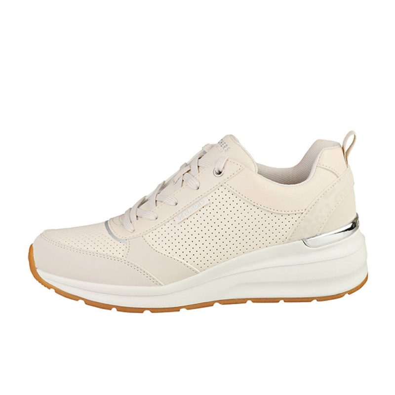 Sneaker Donna SKECHERS in pelle traforata e camoscio - 155616/OFWT OFF WHITE