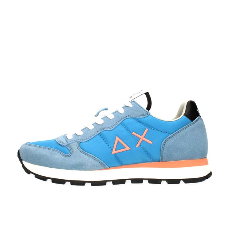 Sneaker Uomo SUN68 in tessuto e pelle scamosciata - TOM SOLID NYLON Z32101 AVIO