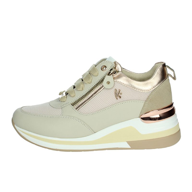 Sneaker Donna KEYS in pelle e camoscio - K-10510 BEIGECIPRIA