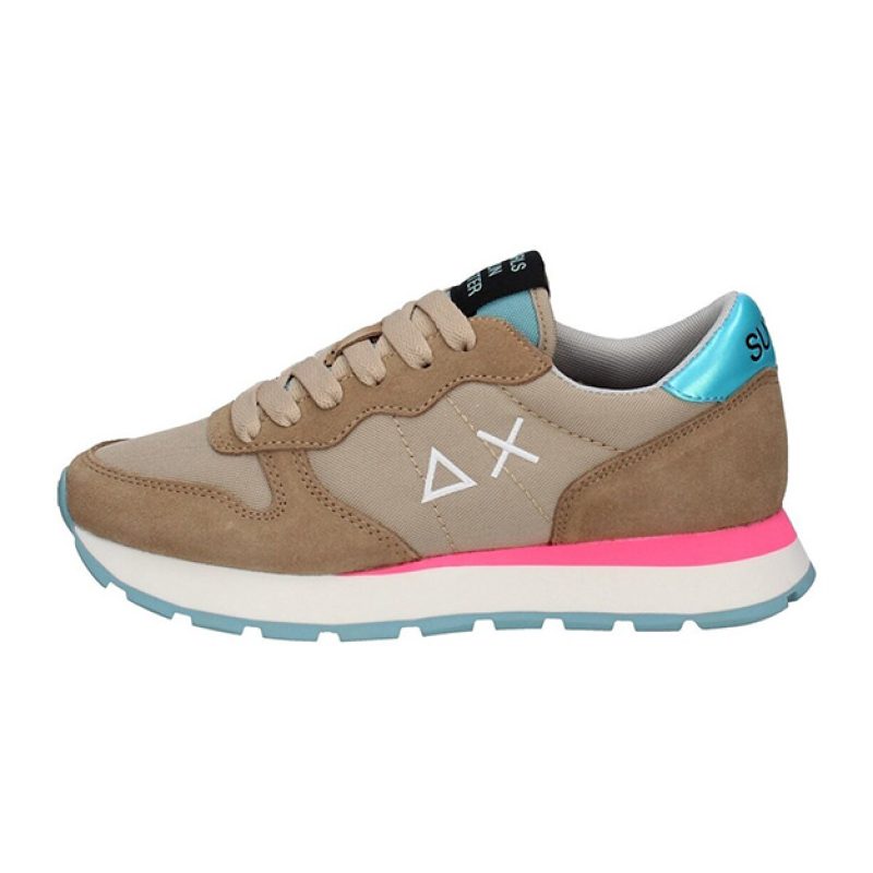 Sneaker Donna SUN68 in tessuto e camoscio - ALLY SOLID NYLON Z43201 BEIGE SCURO
