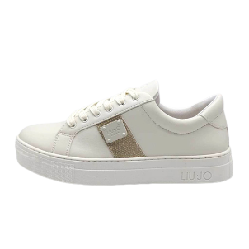 Sneaker Donna LIU JO ALICIA in pelle - 4A3707 EX016 MILK/PLATINUM