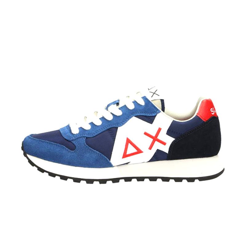 Sneaker Uomo SUN68 in tessuto e pelle scamosciata - JAKI BASIC Z32110 NAVY BLUE