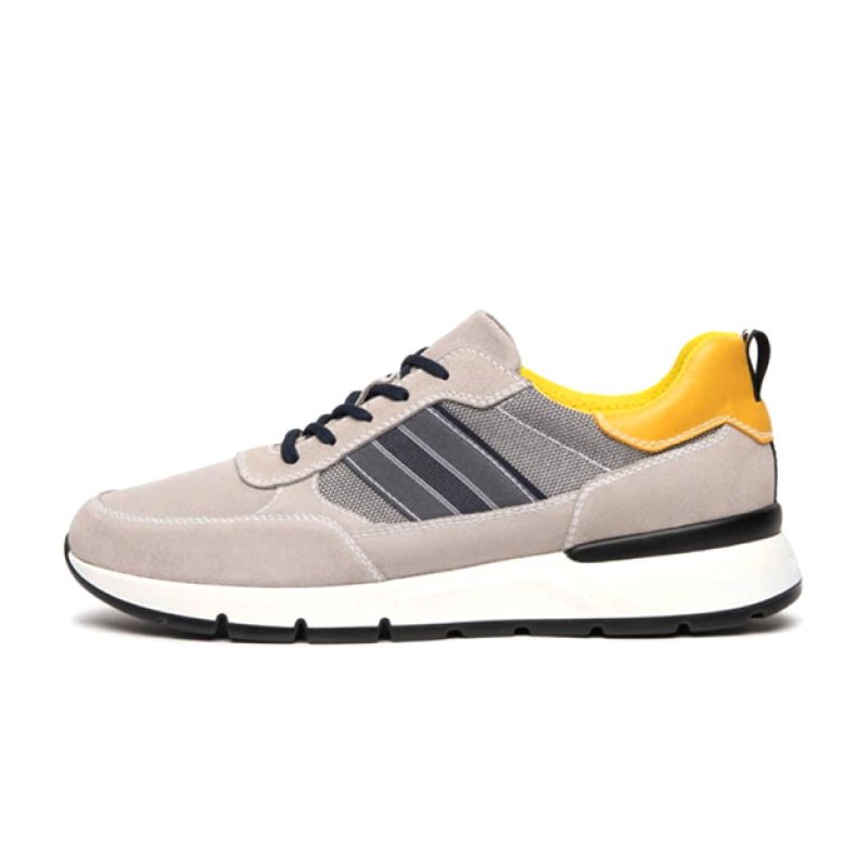 Sneaker Uomo NERO GIARDINI in camoscio e tela - E202351U/112 NUVOLA