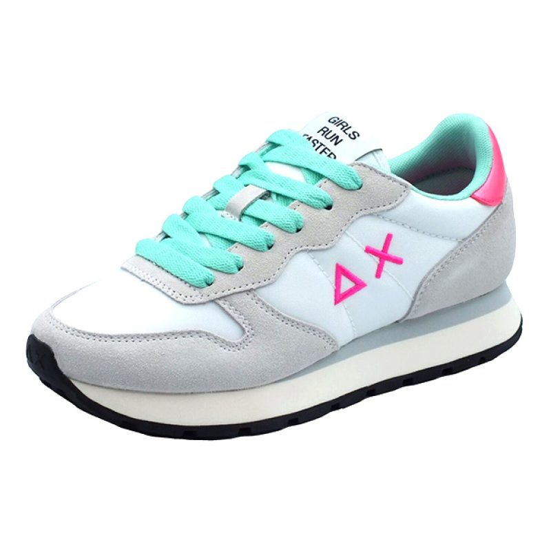 Sneaker Donna SUN68 in tessuto e camoscio - ALLY SOLID NYLON Z34201 BIANCO