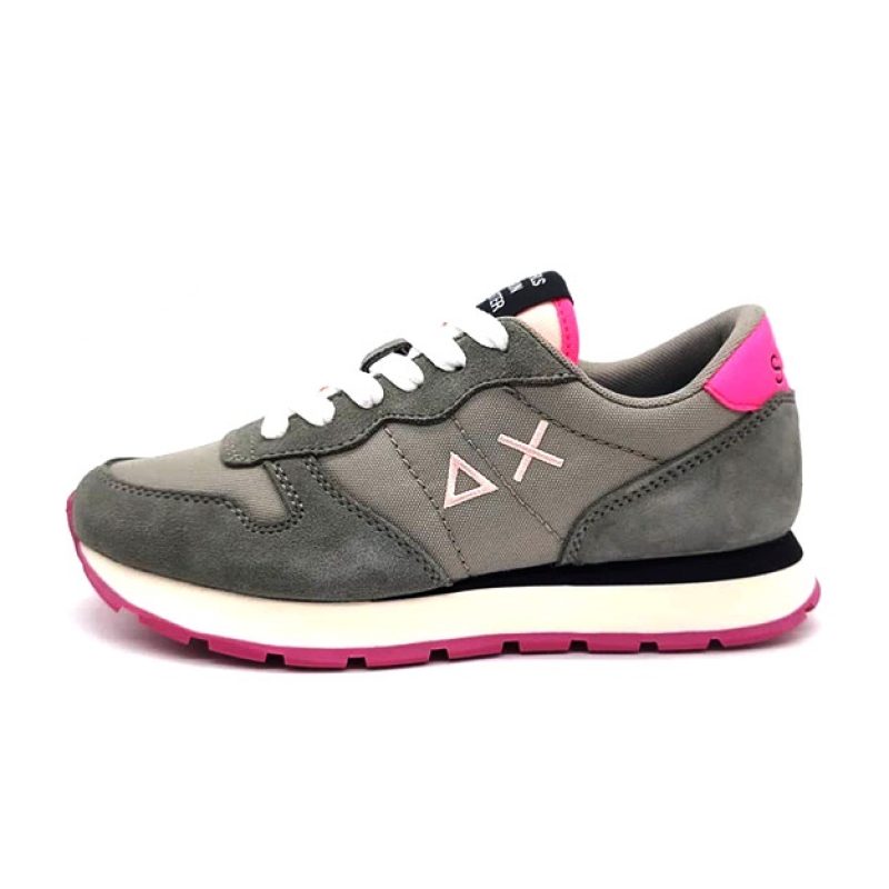 Sneaker Donna SUN68 in tessuto e camoscio - ALLY NYLON SOLID Z42201 GRIGIO MEDIO