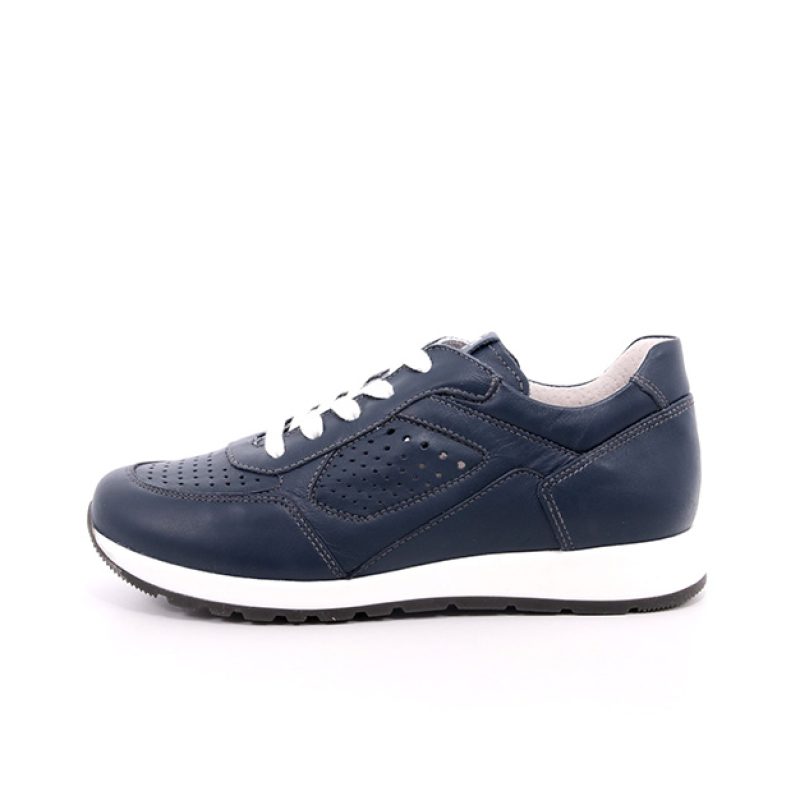 Sneaker Bambino NERO GIARDINI TEENS in pelle - E033810M/207 BLU